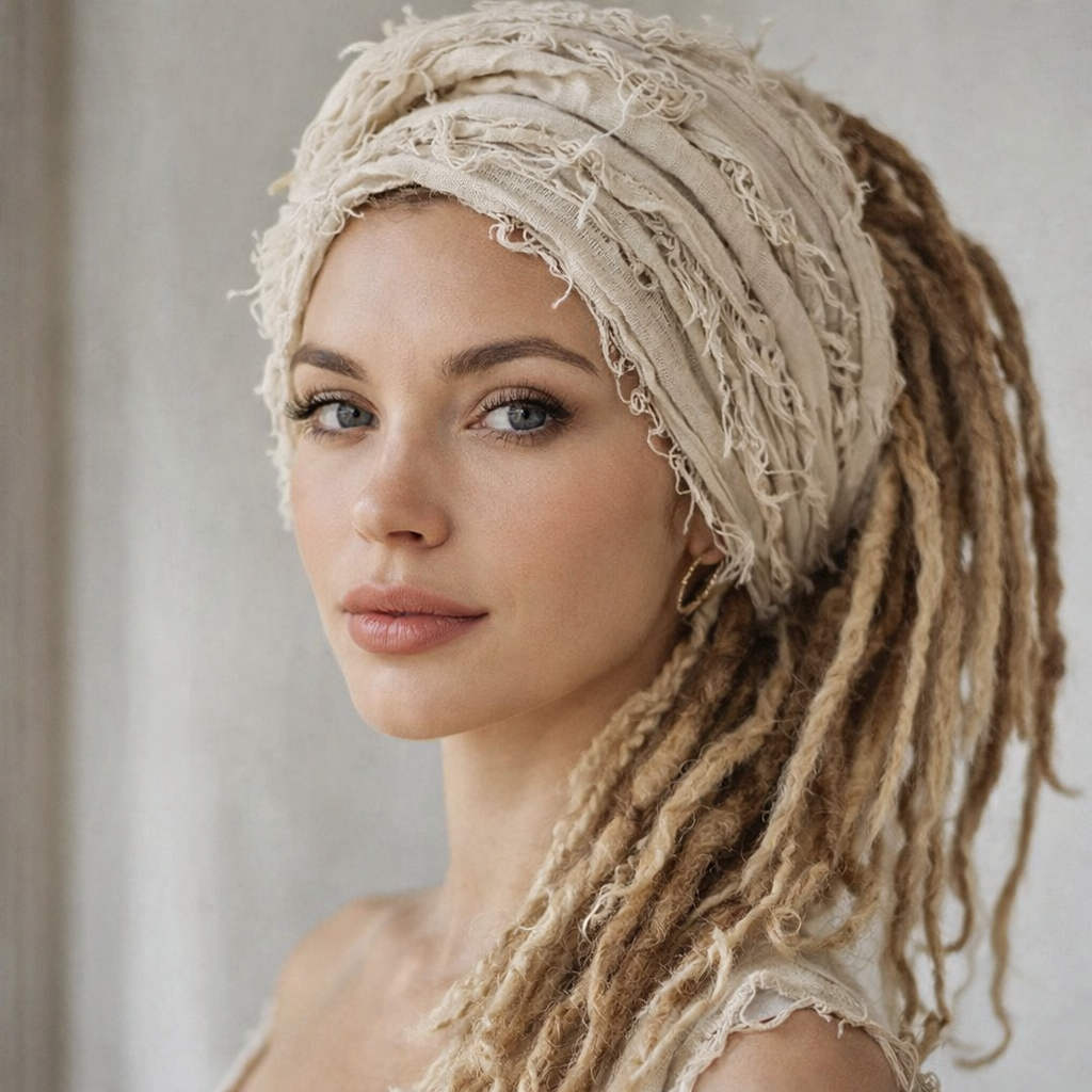 Cotton Linen Retro Dreadhead Wrap Dreadtuch - DreadLocos Shop