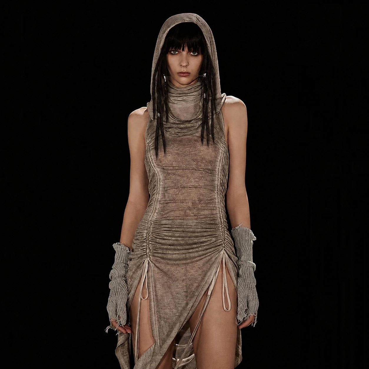 Gothic Desert Walker Hooded Dress - DreadLocos Shop