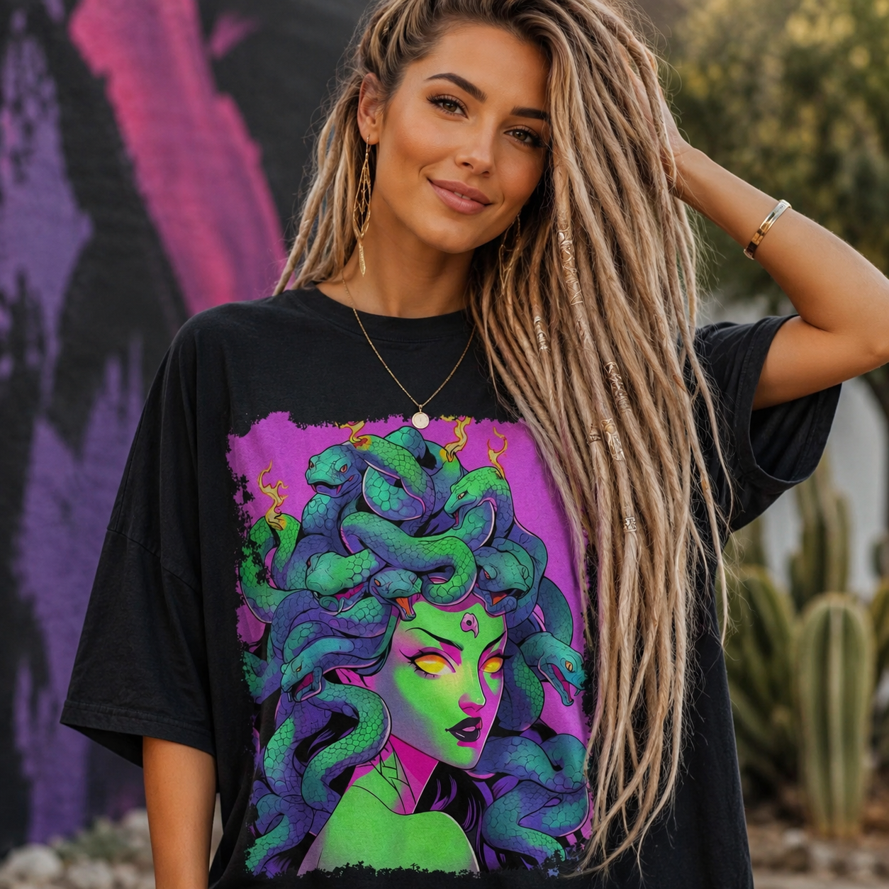 Vintage Women's Greek Medusa Shirt