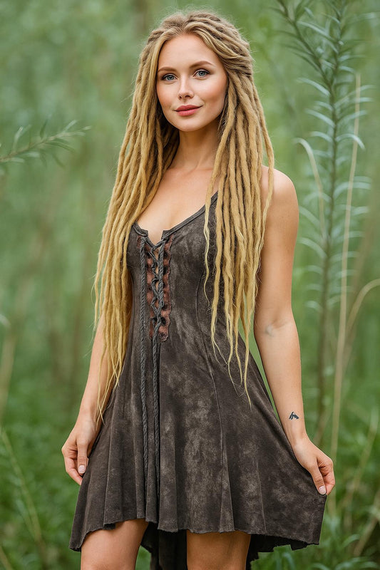 Vintage Medieval Gothic Punk Witch Dress