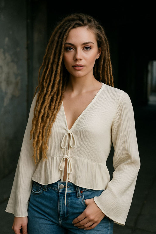 Shirts Long Flare Sleeve V Party Street
