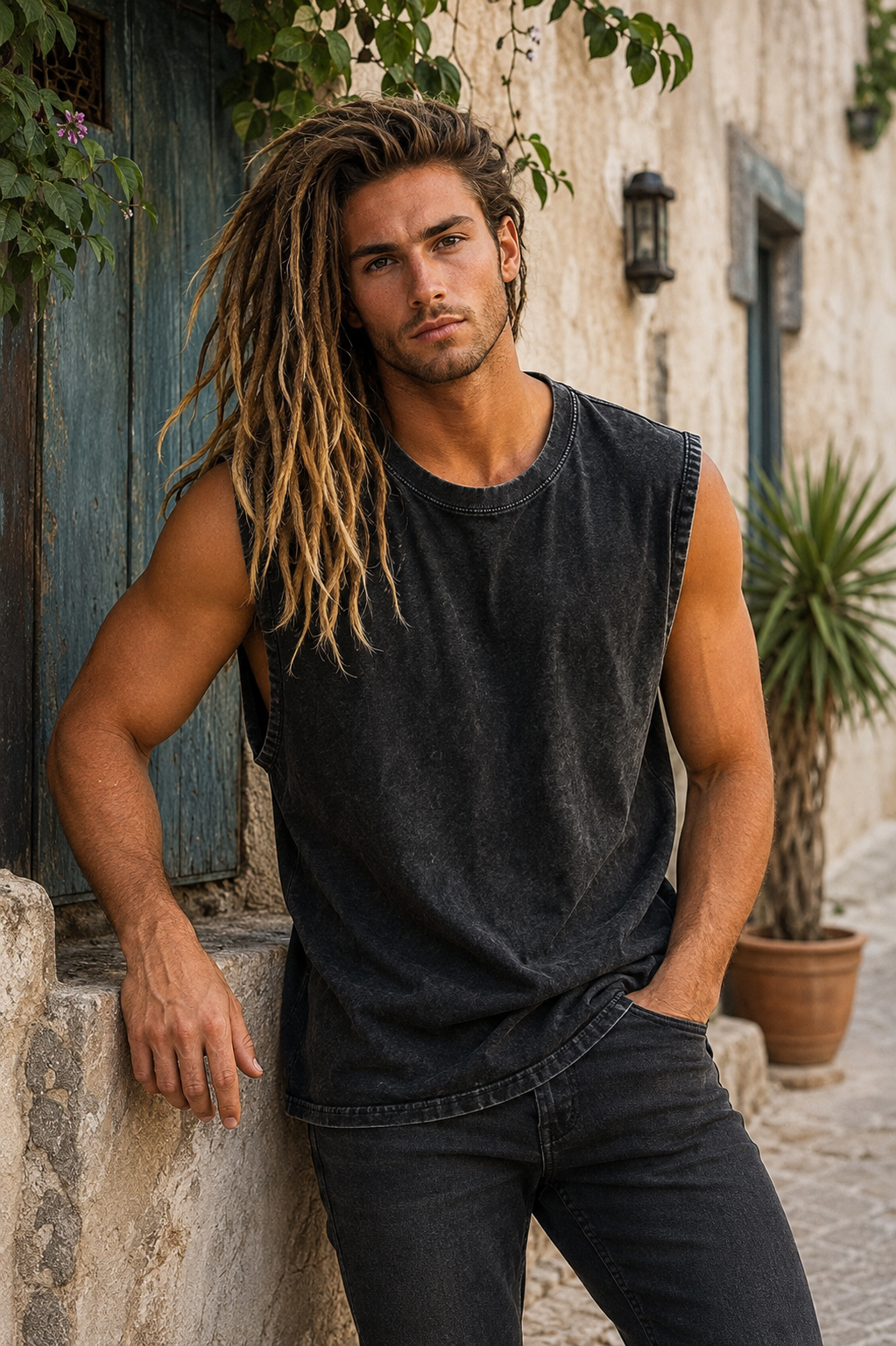 Pure Cotton Retro Washed Tank