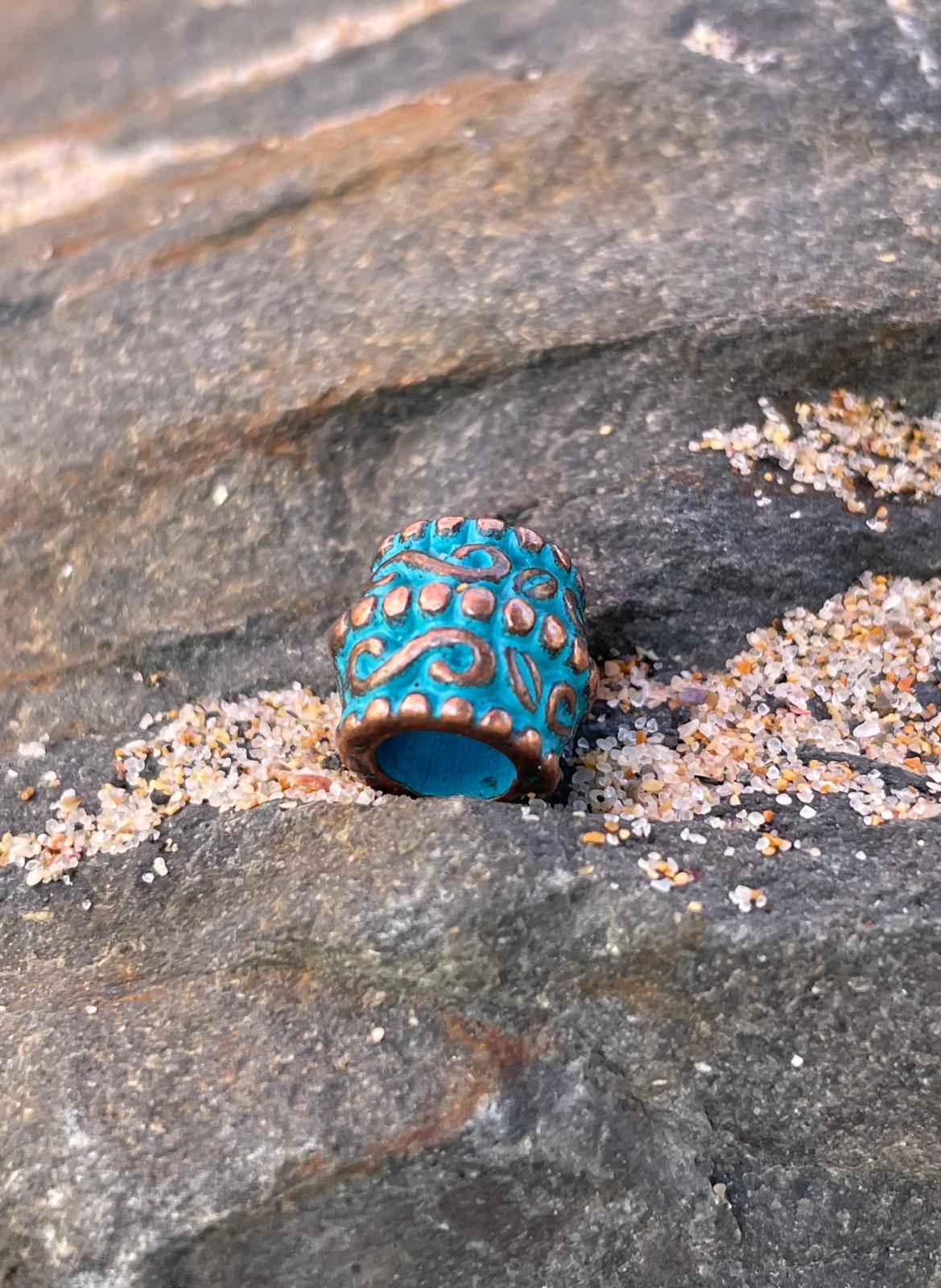 Brass-Türkis Bead