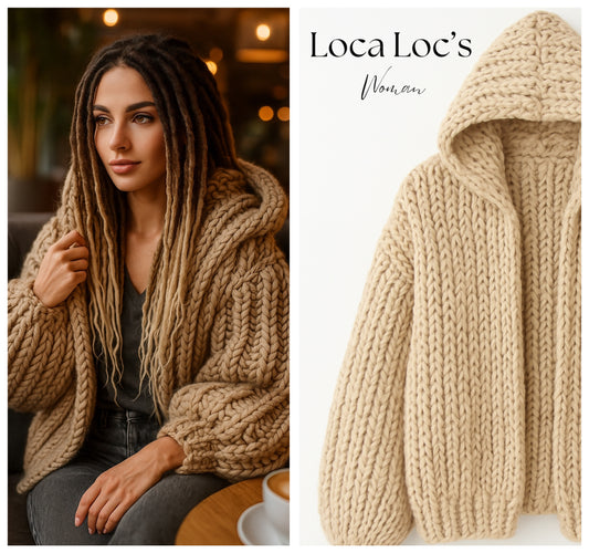 Wärmender Herbst Strick Hoody