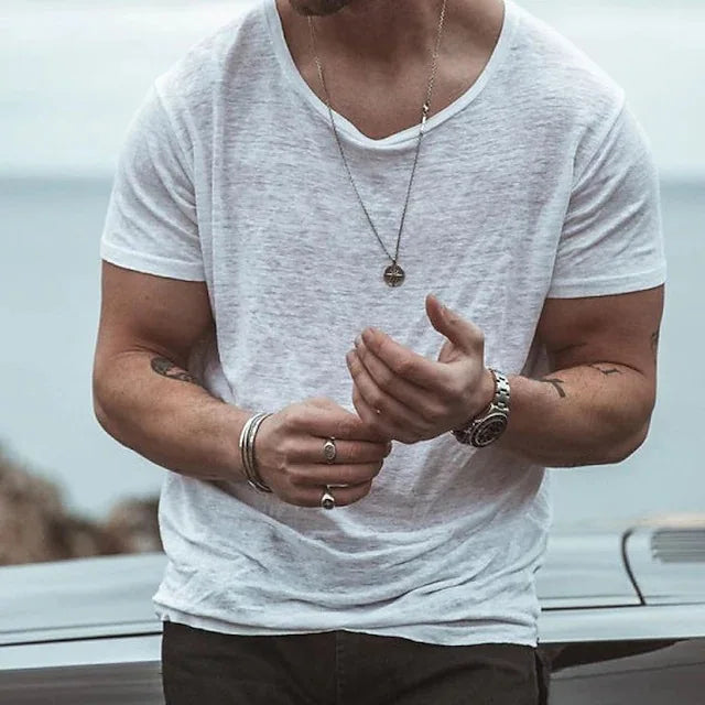Summer Men T-shirts Boho Men Cotton - DreadLocos Shop