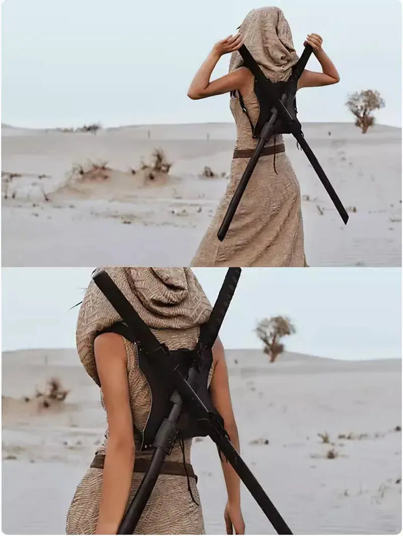 2 Pieces Set Women's Jacquard Knit Hooded Dress+Oversleeves Sets Desert DreadLocos Shop