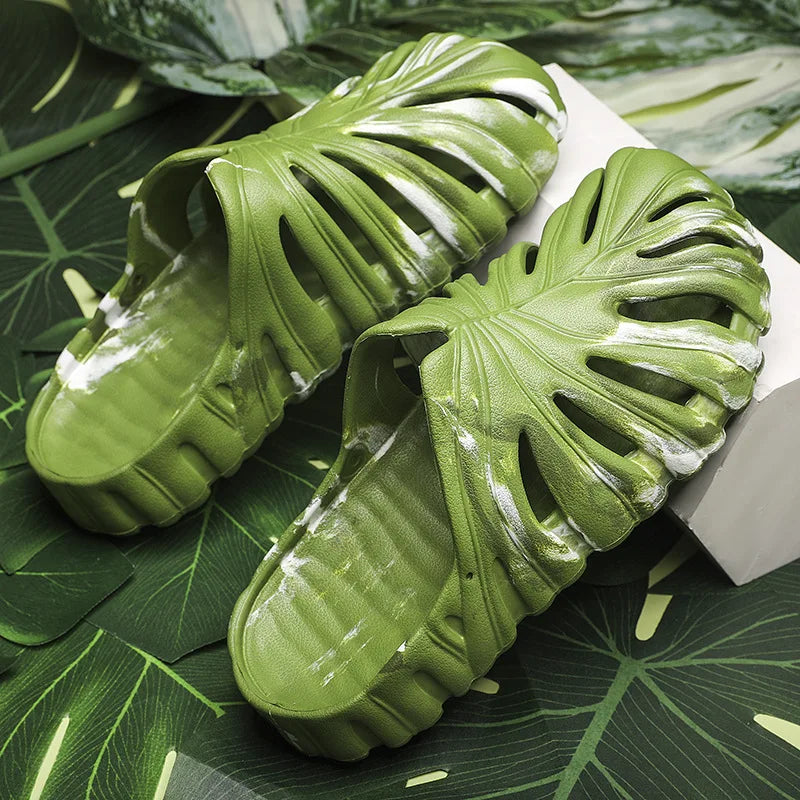 Monstera Slides for Men & Women Slippers Soft