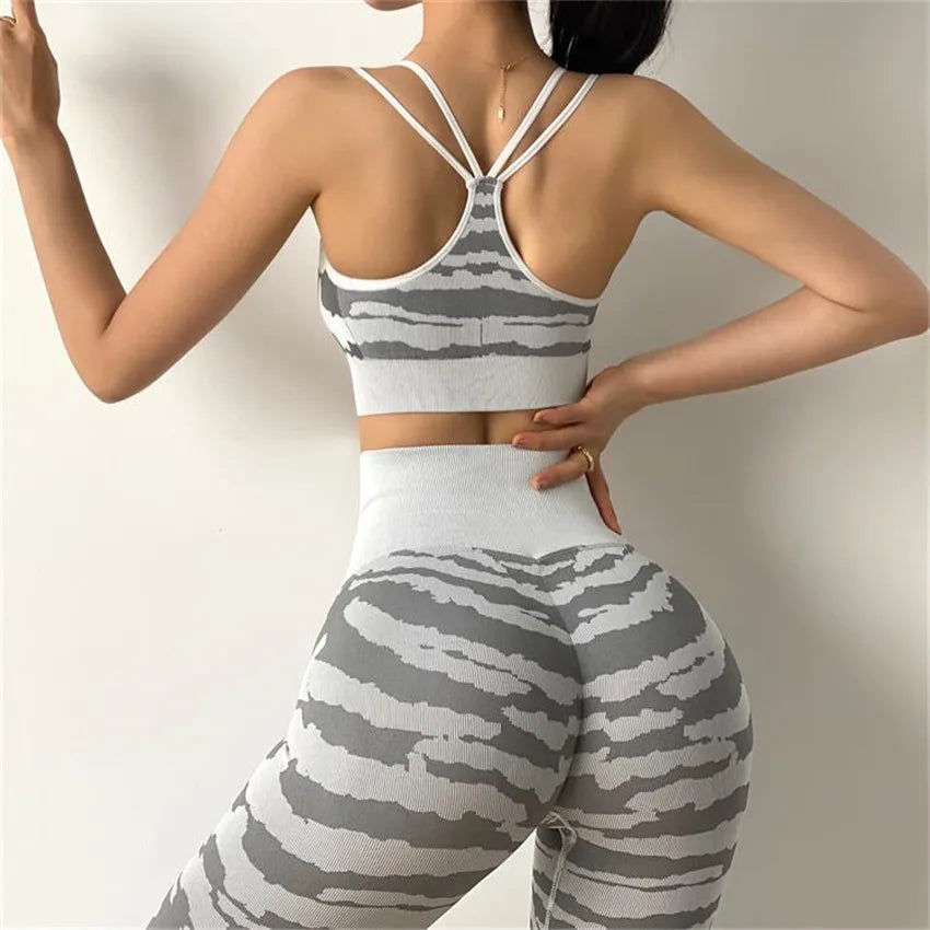 Yoga Set Workout Gym Legging  High Waist