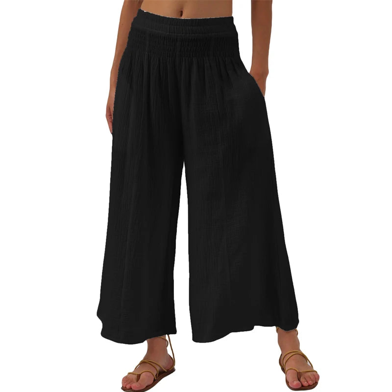 Weite Damenhose aus Baumwolle