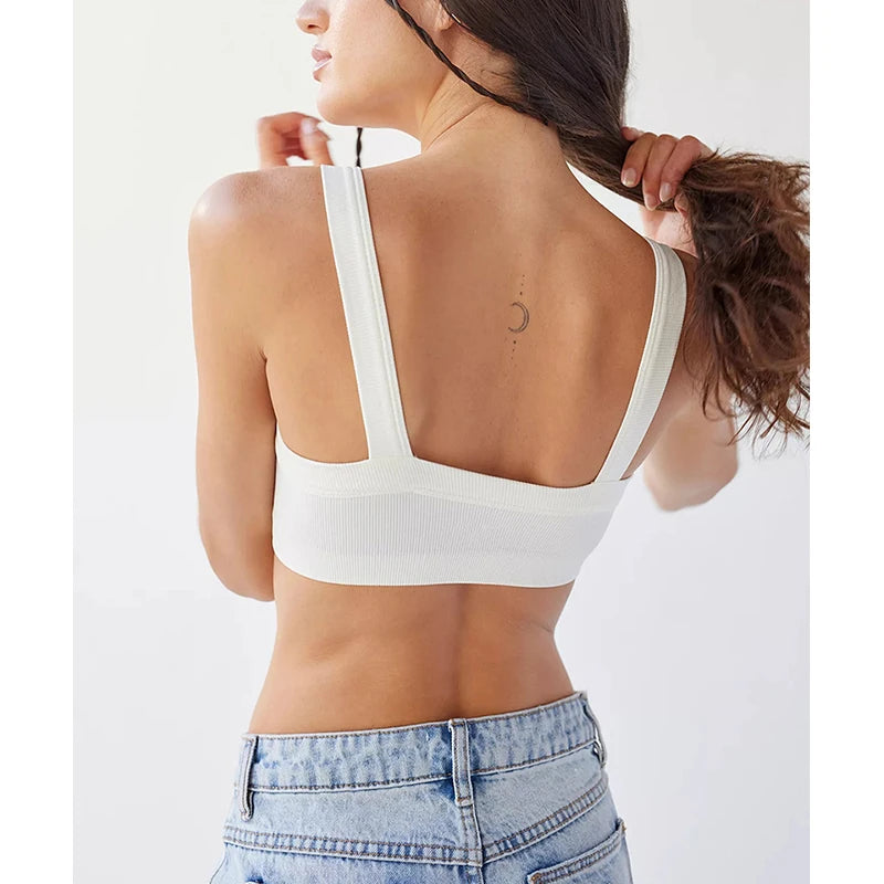 Cotton Women'S Tube Top Stretchy Ribbed