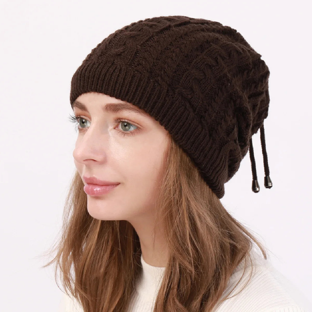 Stretchy Knitted Beanie Hat & Snood Scarf