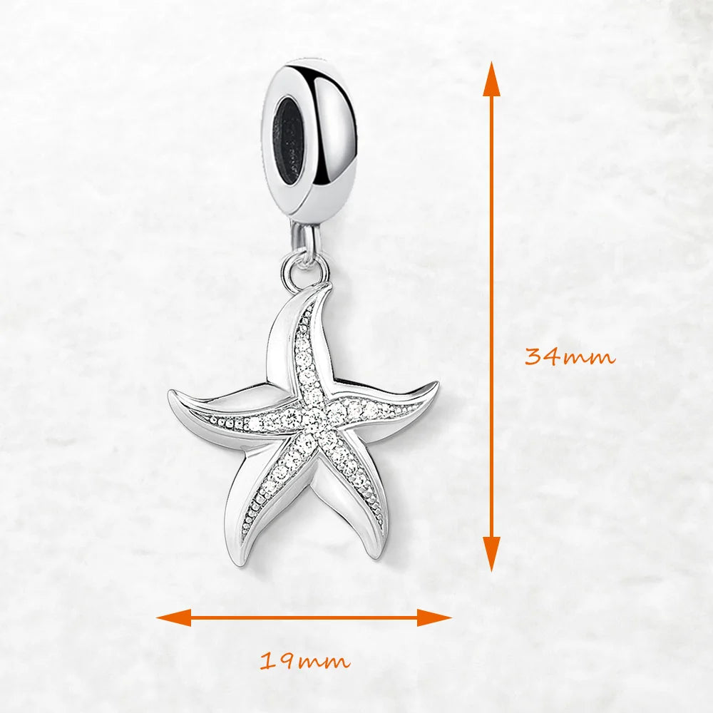 Starfish Sterling Silver 925 Bead