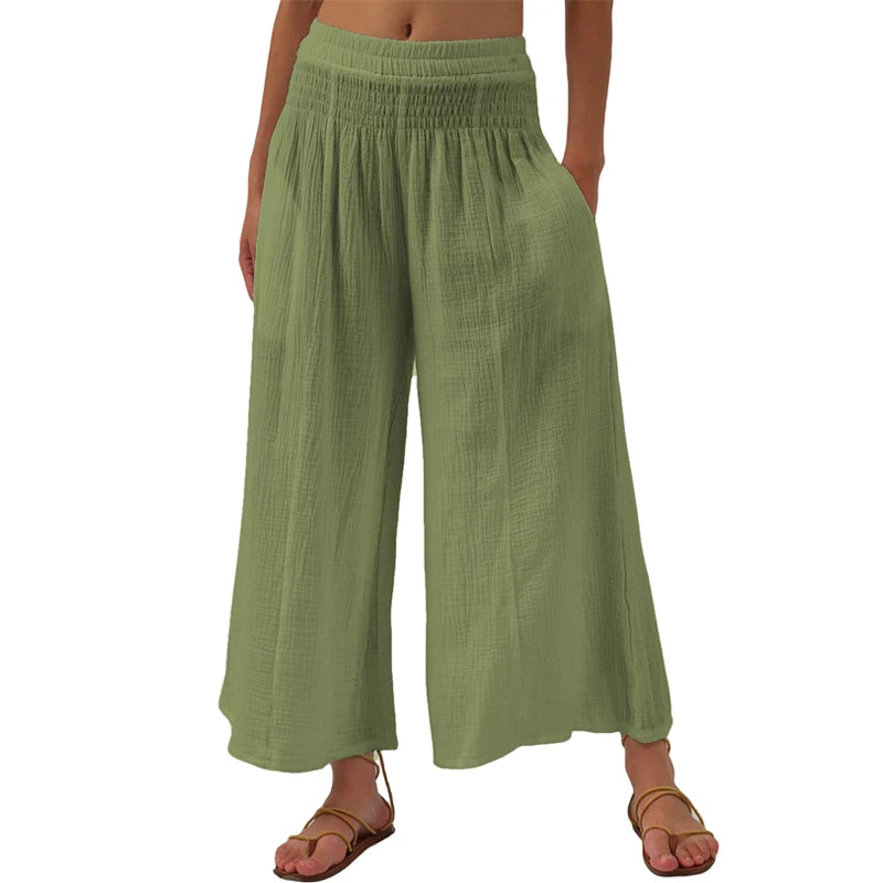 Weite Damenhose aus Baumwolle