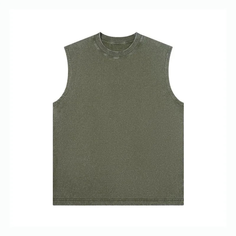 Pure Cotton Retro Washed Tank