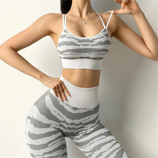 Yoga Set Workout Gym Legging  High Waist