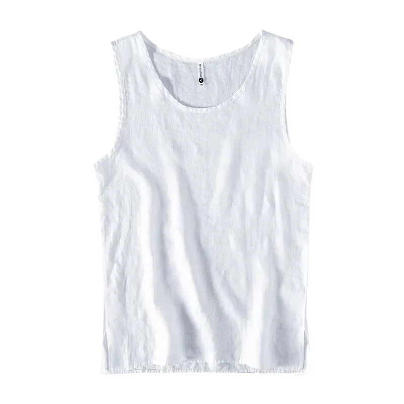 Men's Pure Linen Tank