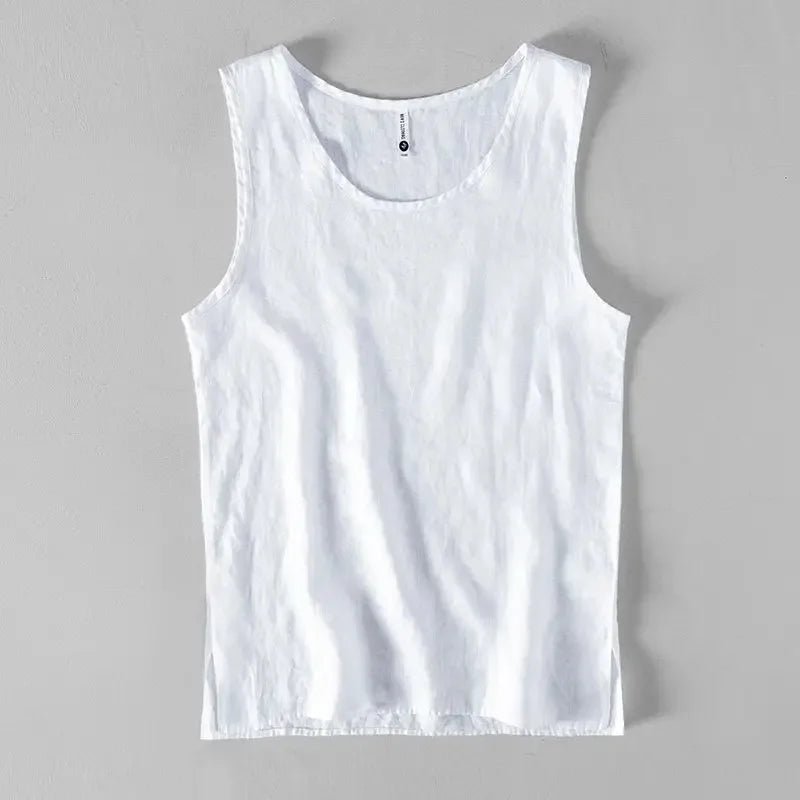 Men's Pure Linen Tank