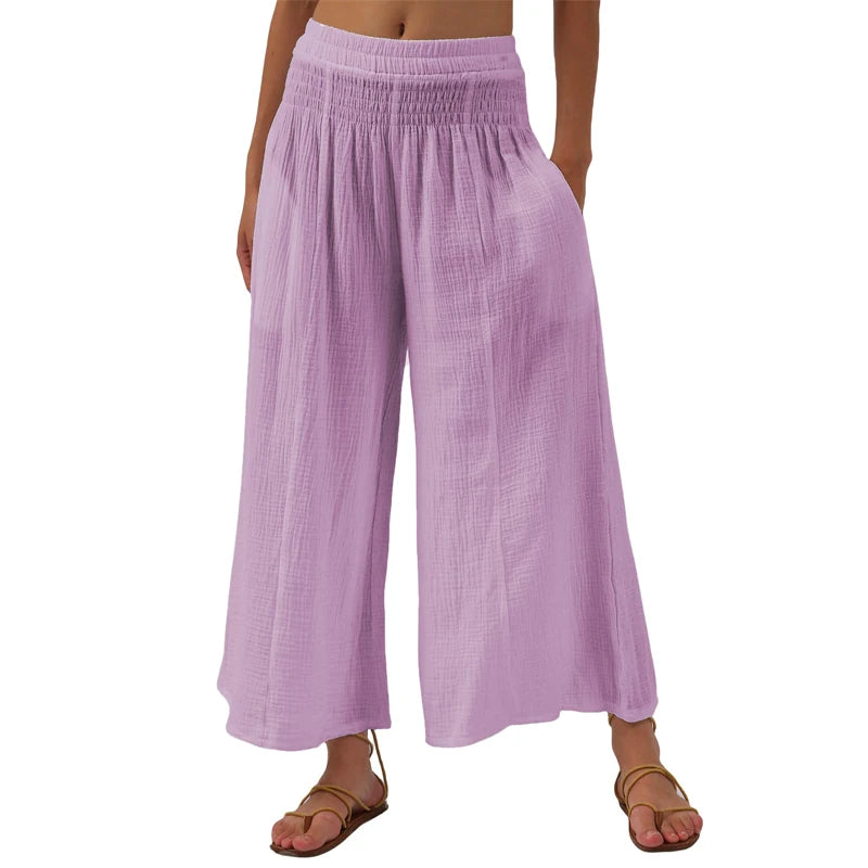 Weite Damenhose aus Baumwolle