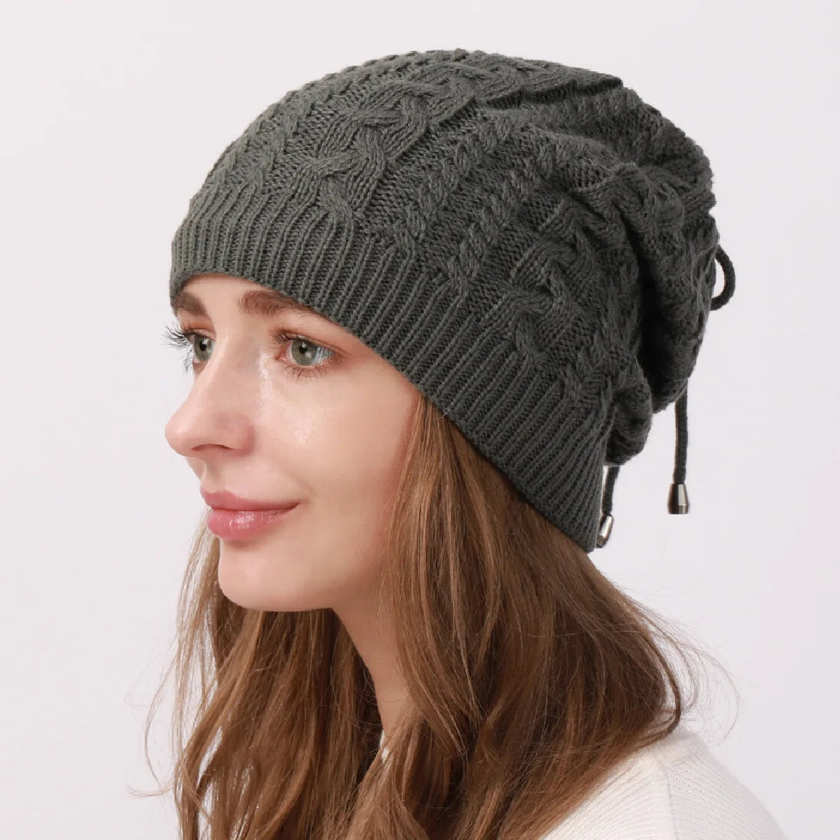 Stretchy Knitted Beanie Hat & Snood Scarf