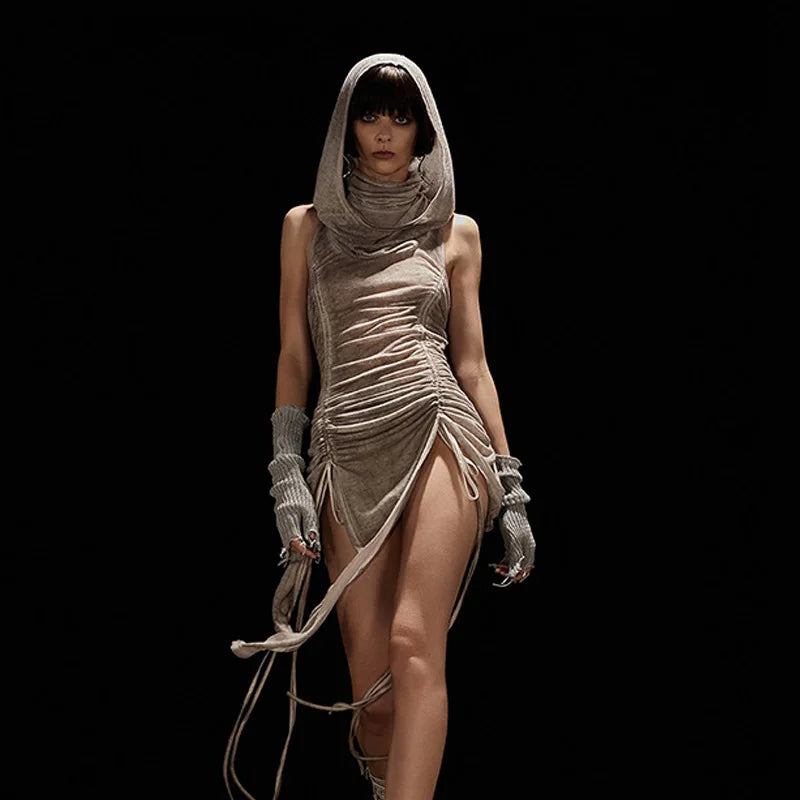 Gothic Desert Walker Hooded Dress - DreadLocos Shop
