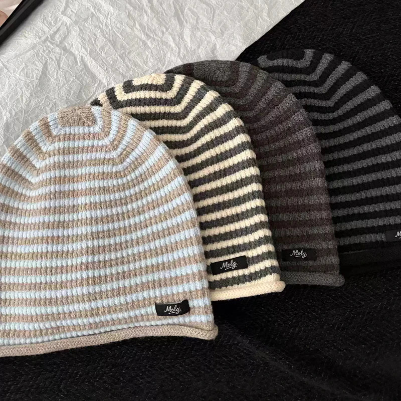 Retro Color Striped Beanies Dreadlocks