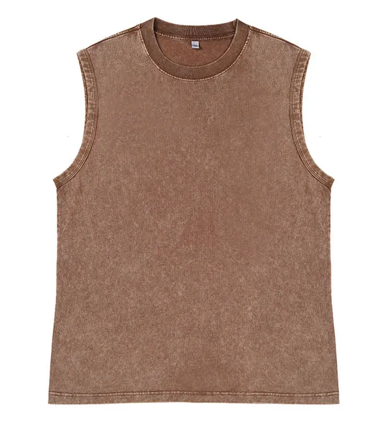 Pure Cotton Retro Washed Tank