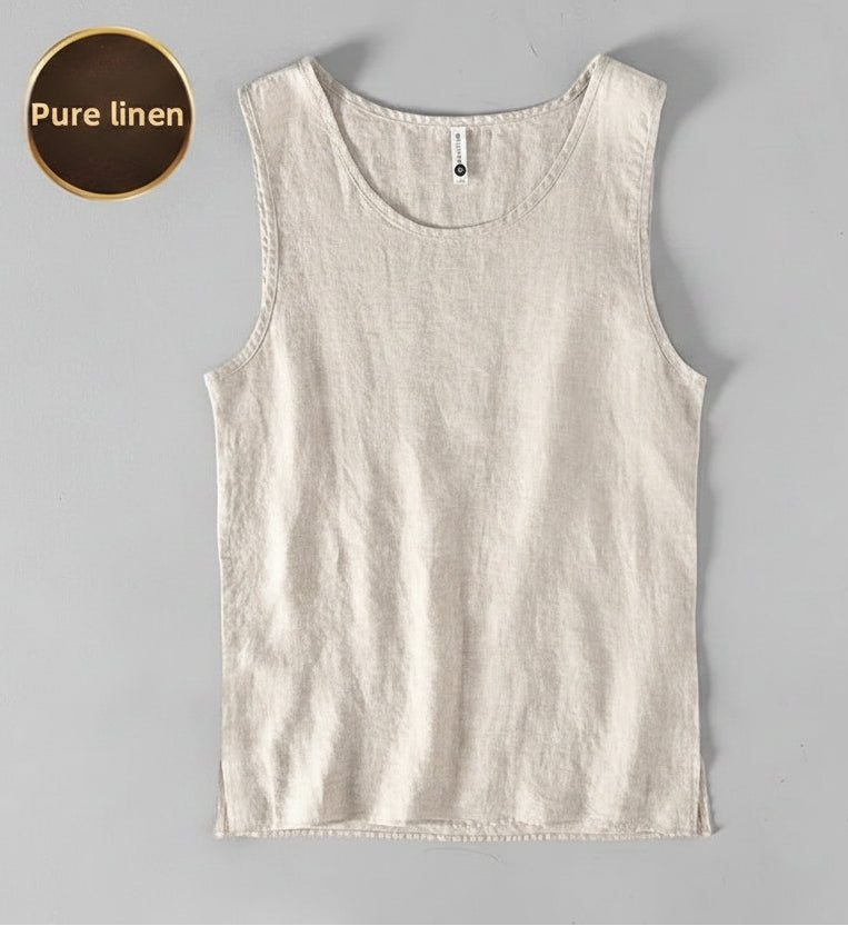 Men's Pure Linen Tank