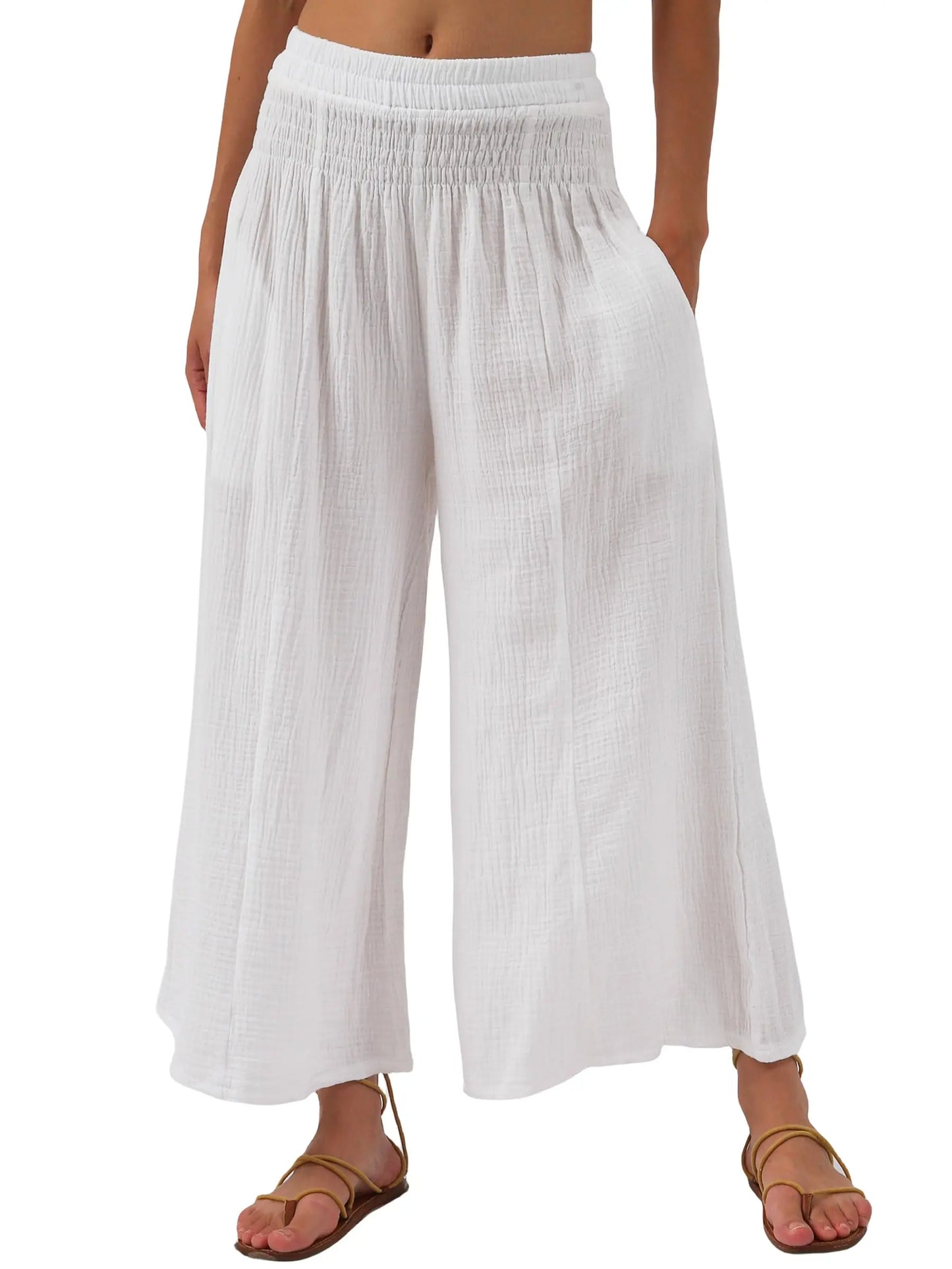 Weite Damenhose aus Baumwolle