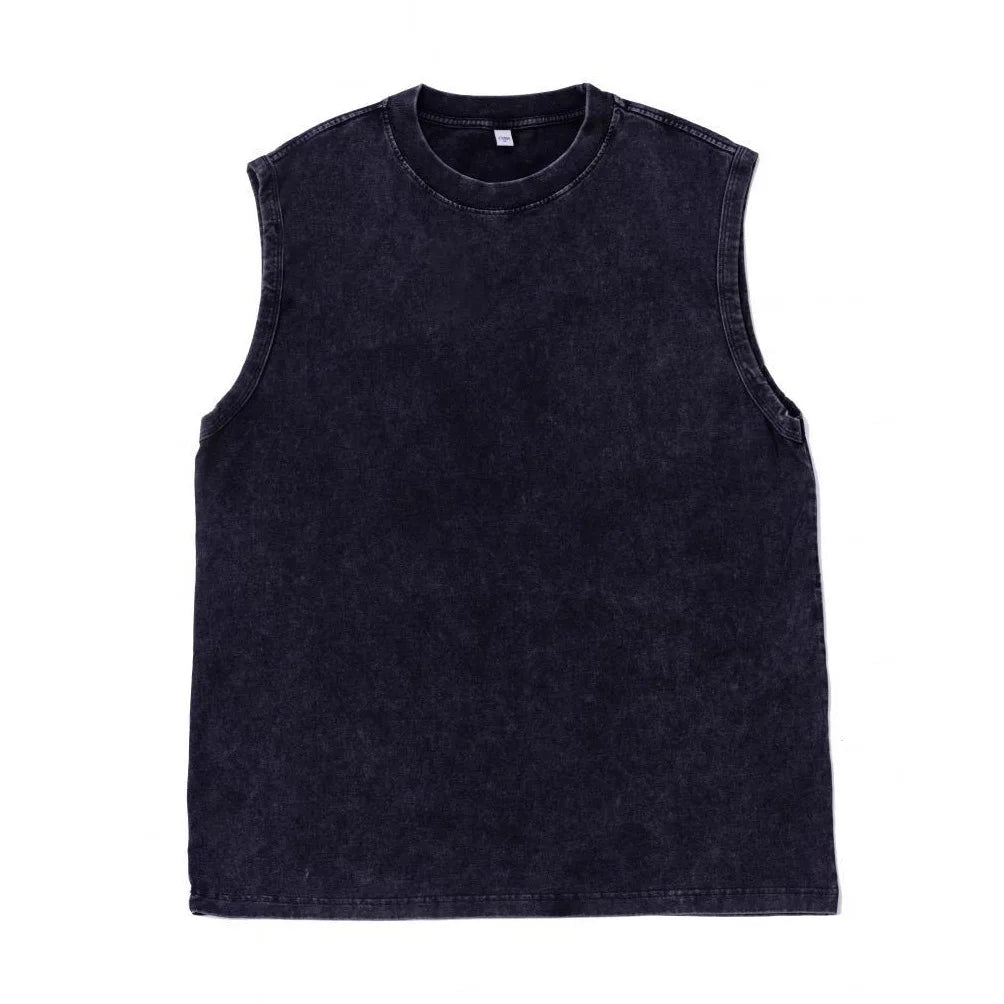 Pure Cotton Retro Washed Tank