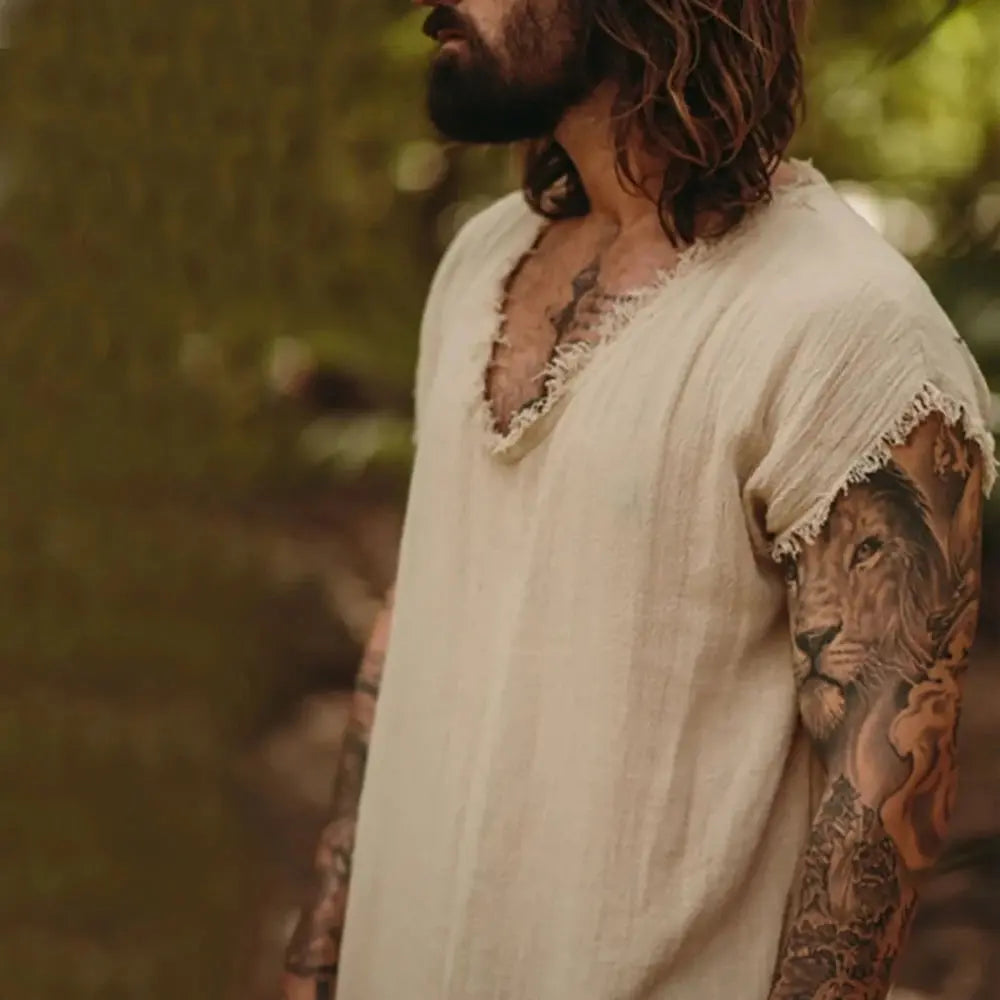 Mens Linen Tank Shirt Minimalist Holiday Plain Loose Large Size Male Summer Clothing Tops Sleeveless Causal Mens Vest S-3XL DreadLocos Shop