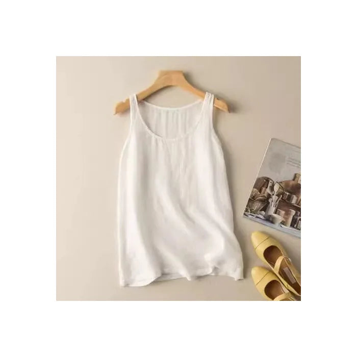 Cotton Linen Camisole Tank Top Women