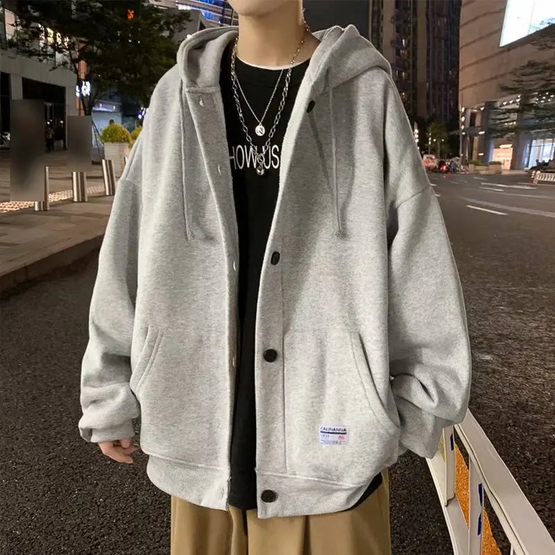 New Men's Hoodies Kpop Style Streetwear