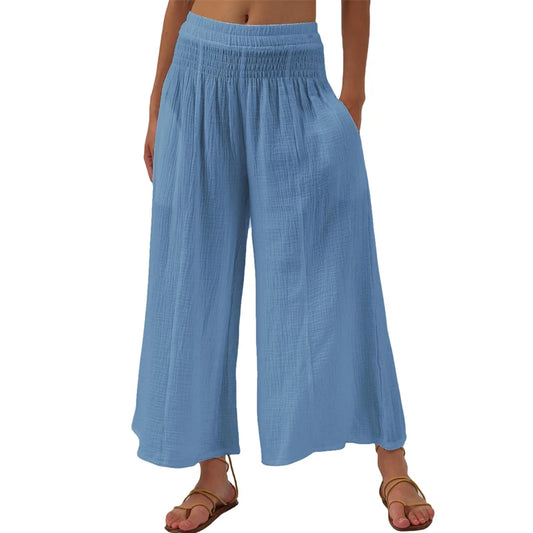 Weite Damenhose aus Baumwolle