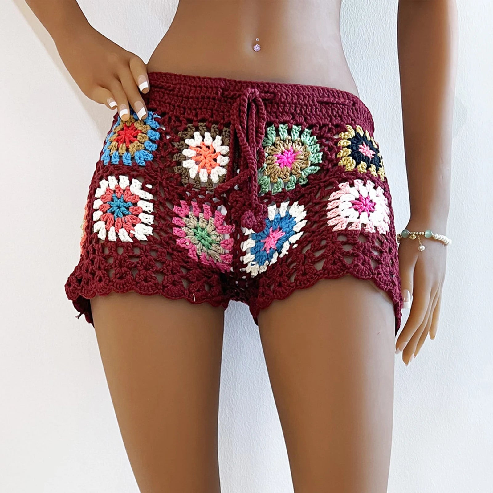 Crochet Beach Shorts Swimsuit - DreadLocos Shop