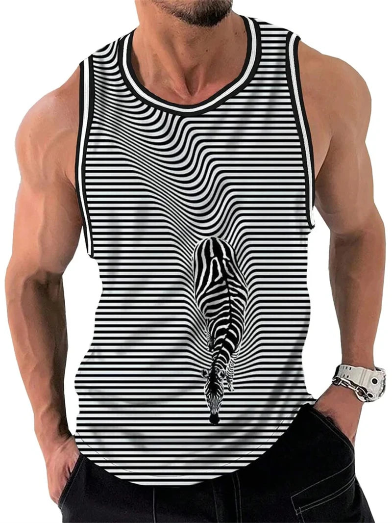 Tank Top Zebra Summer Quick Dry