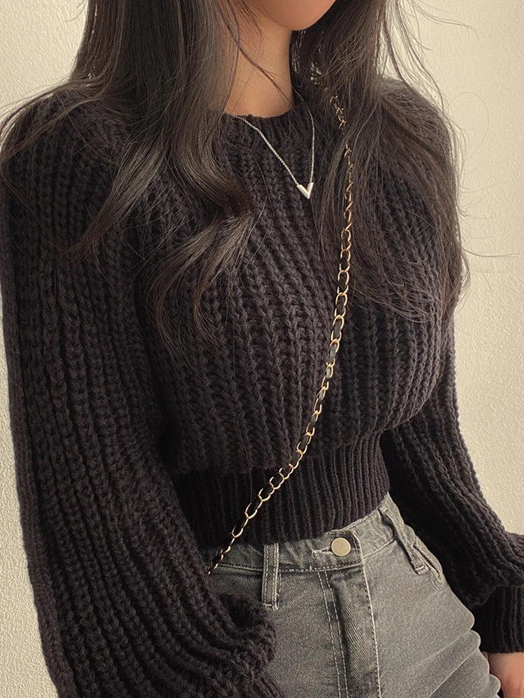 Eleganter Laternenärmel-Pullover für Damen - DreadLocos Shop