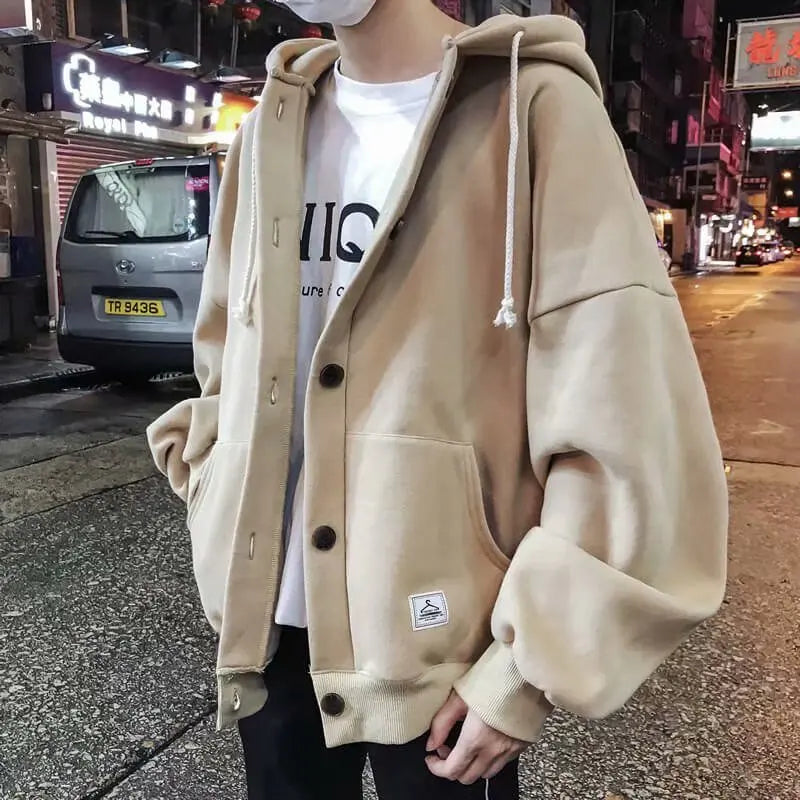 New Men's Hoodies Kpop Style Streetwear