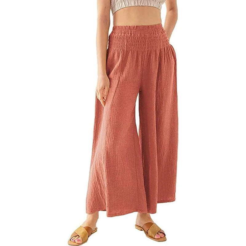Weite Damenhose aus Baumwolle