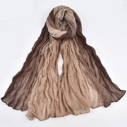 Pashmina aus Balinesischem Garn mit Gradualem Farbverlauf