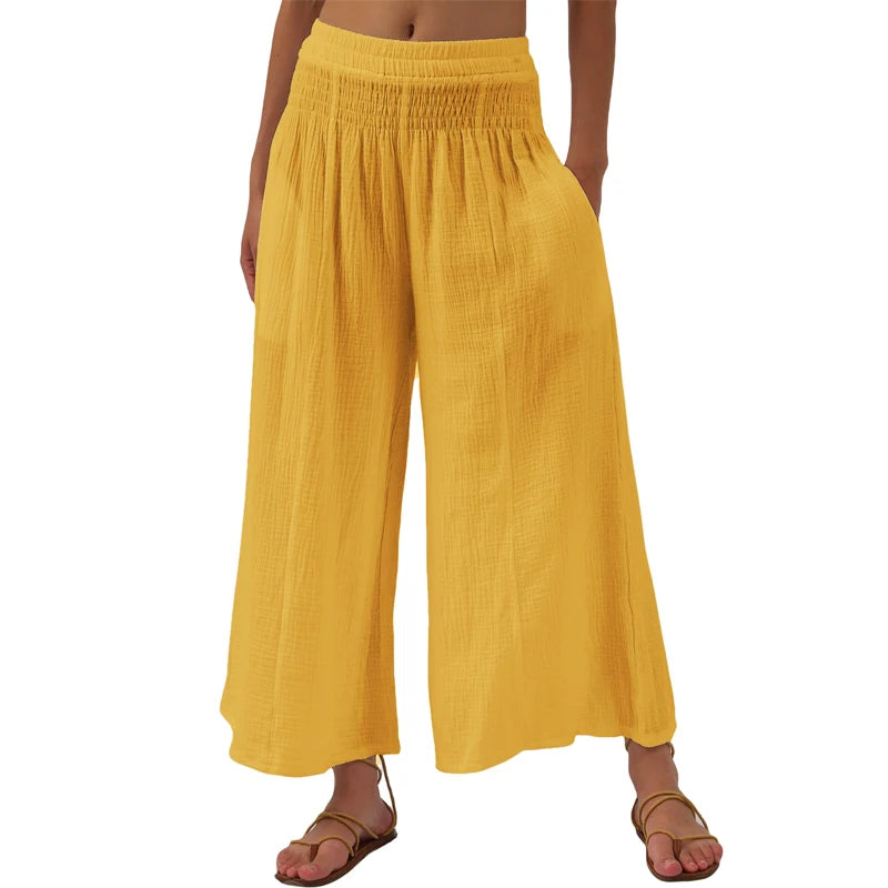 Weite Damenhose aus Baumwolle