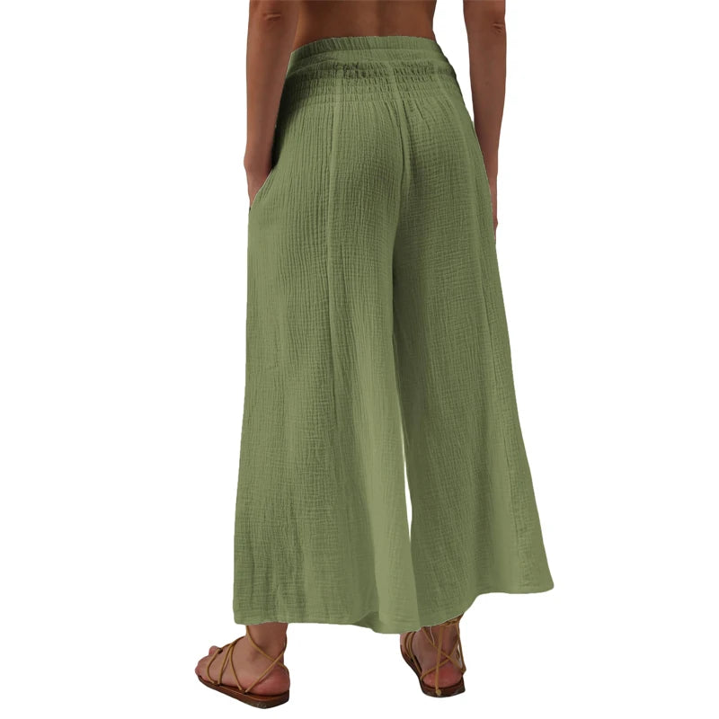 Weite Damenhose aus Baumwolle