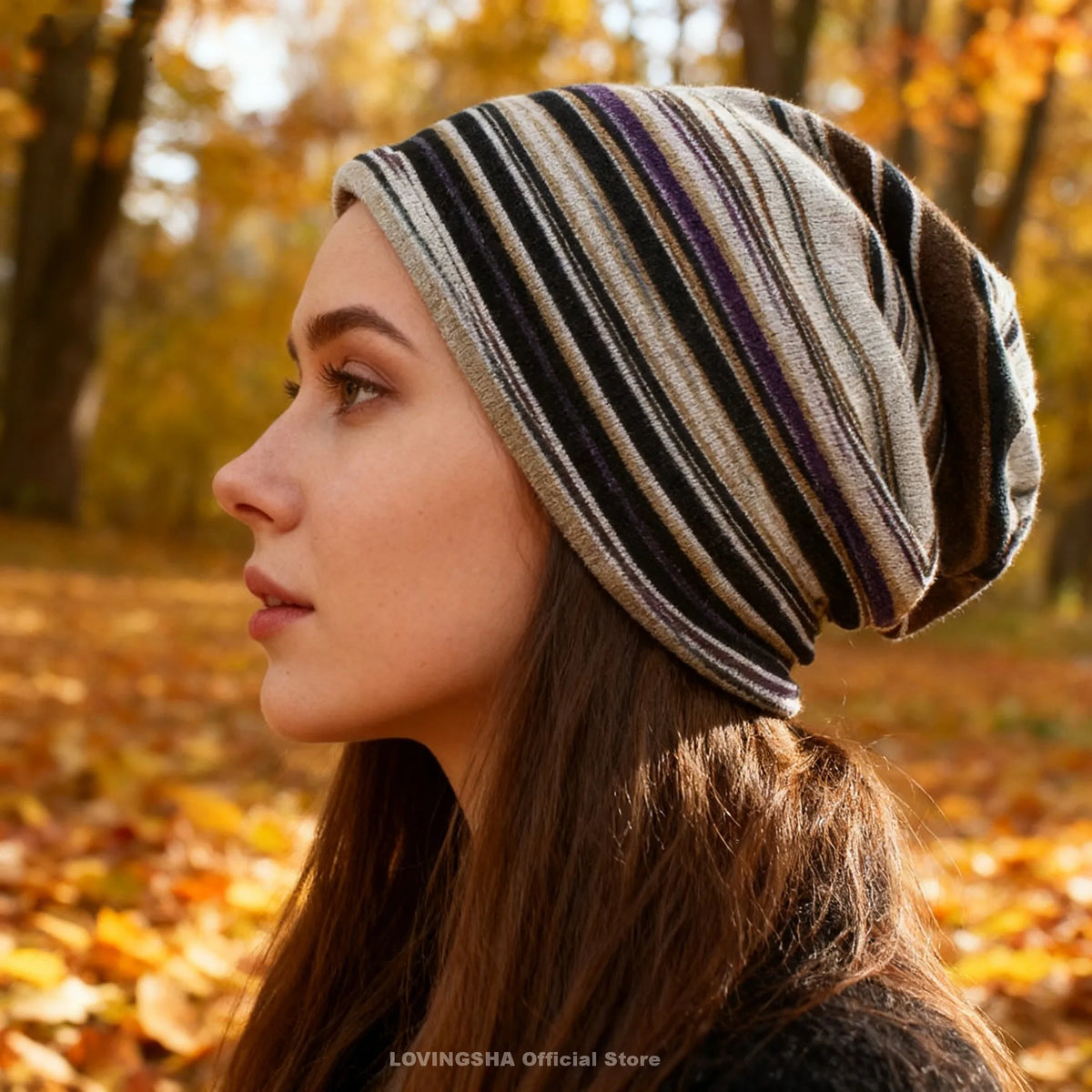 Skullies Beanies Striped Design