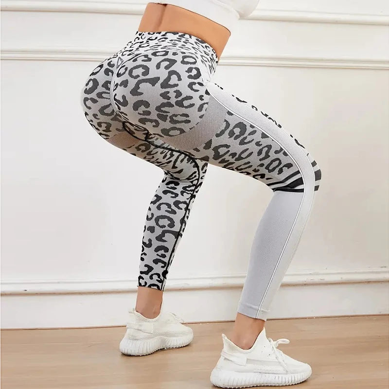 Women Leopard Seamless Yoga Pants High Waist